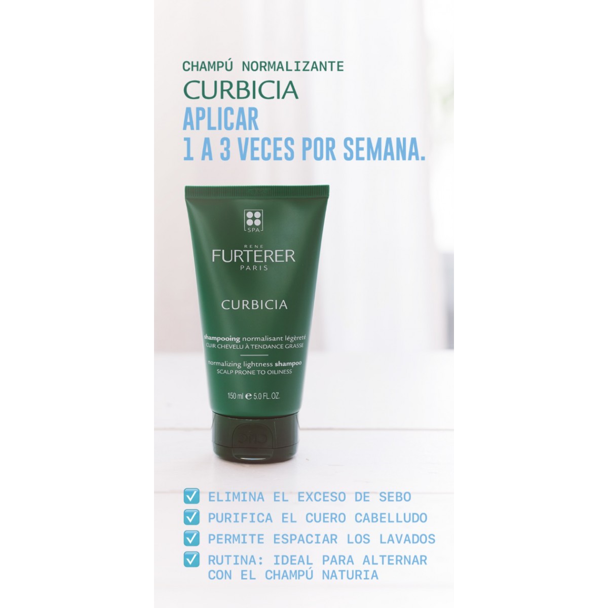 RENE FURTERER CURBICIA CHAMPU PURIFICANTE 150 ML