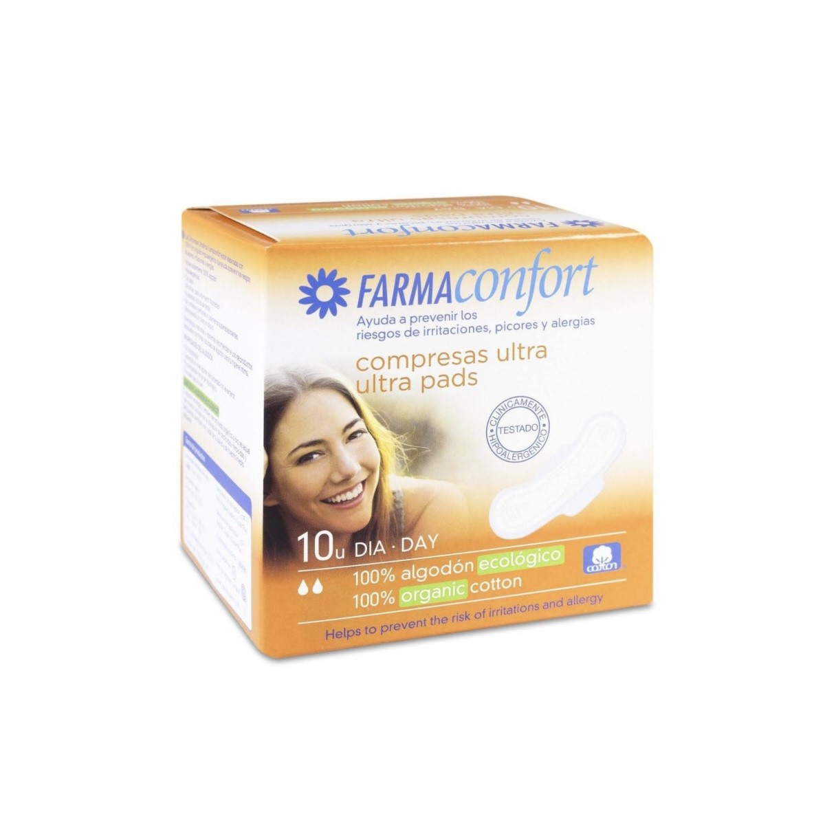 FARMACONFORT COMPRESAS 100 ALGODON ULTRAFINAS...