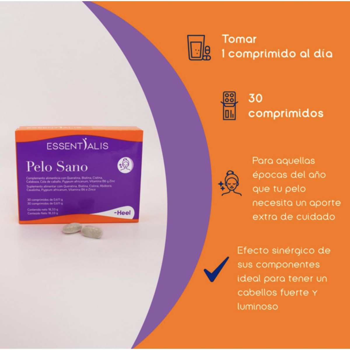 ESSENTIALIS PELO SANO 30 COMP