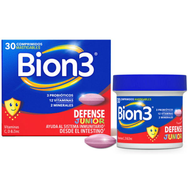 BION 3 DEFENSE JUNIOR 30 COMPRIMIDOS MASTICABLES