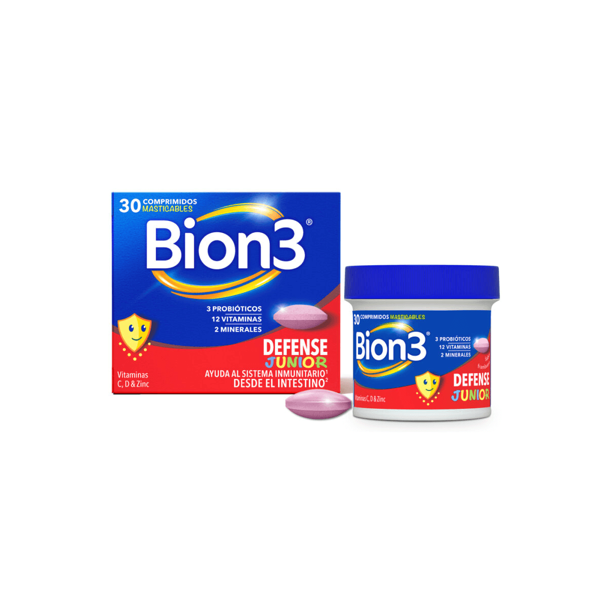 BION 3 DEFENSE JUNIOR 30 COMPRIMIDOS MASTICABLES