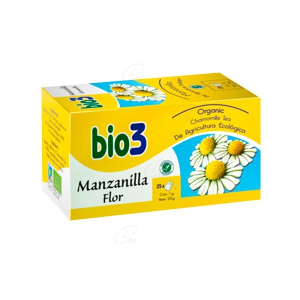 BIO3 MANZANILLA ECOLOGICA 15 G 25 FILTROS