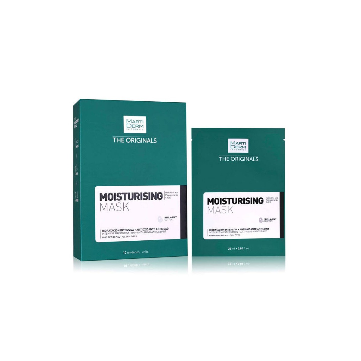 MARTIDERM MOISTURISING MASK 10 UNIDADES