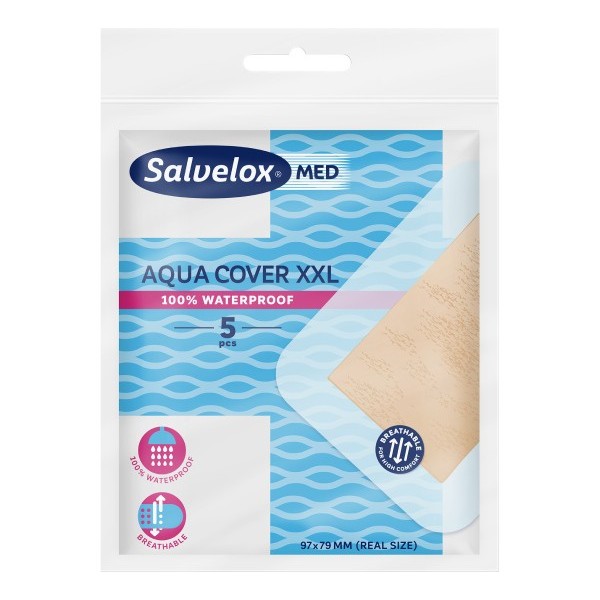 SALVELOX MED AQUA COVER APOSITO ADHESIVO 5 APOSITOS 76 MM...