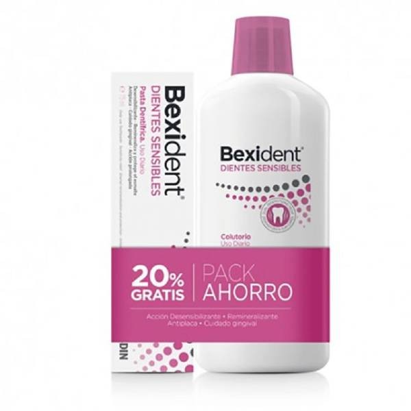 BEXIDENT PACK DIENTES SENSIBLES COLUTORIO 500 ML  PASTA...
