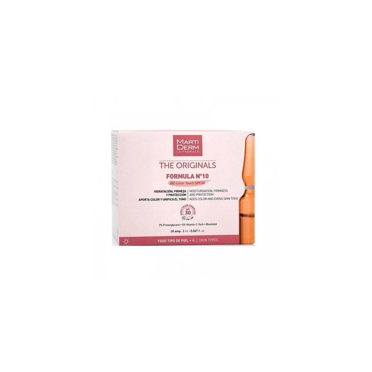 MARTIDERM FORMULA N10 COLOR TOUCH 30 AMPOLLAS