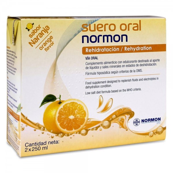 SUERO ORAL NARANJA NORMON 2x250 ml