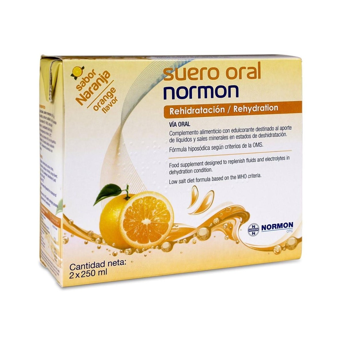SUERO ORAL NARANJA NORMON 2x250 ml