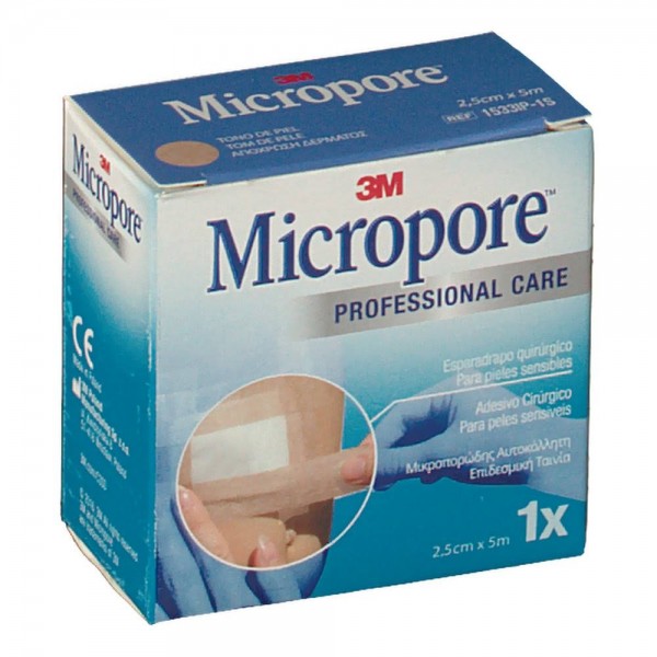 Esparadrapo Micropore carne 5 x 25