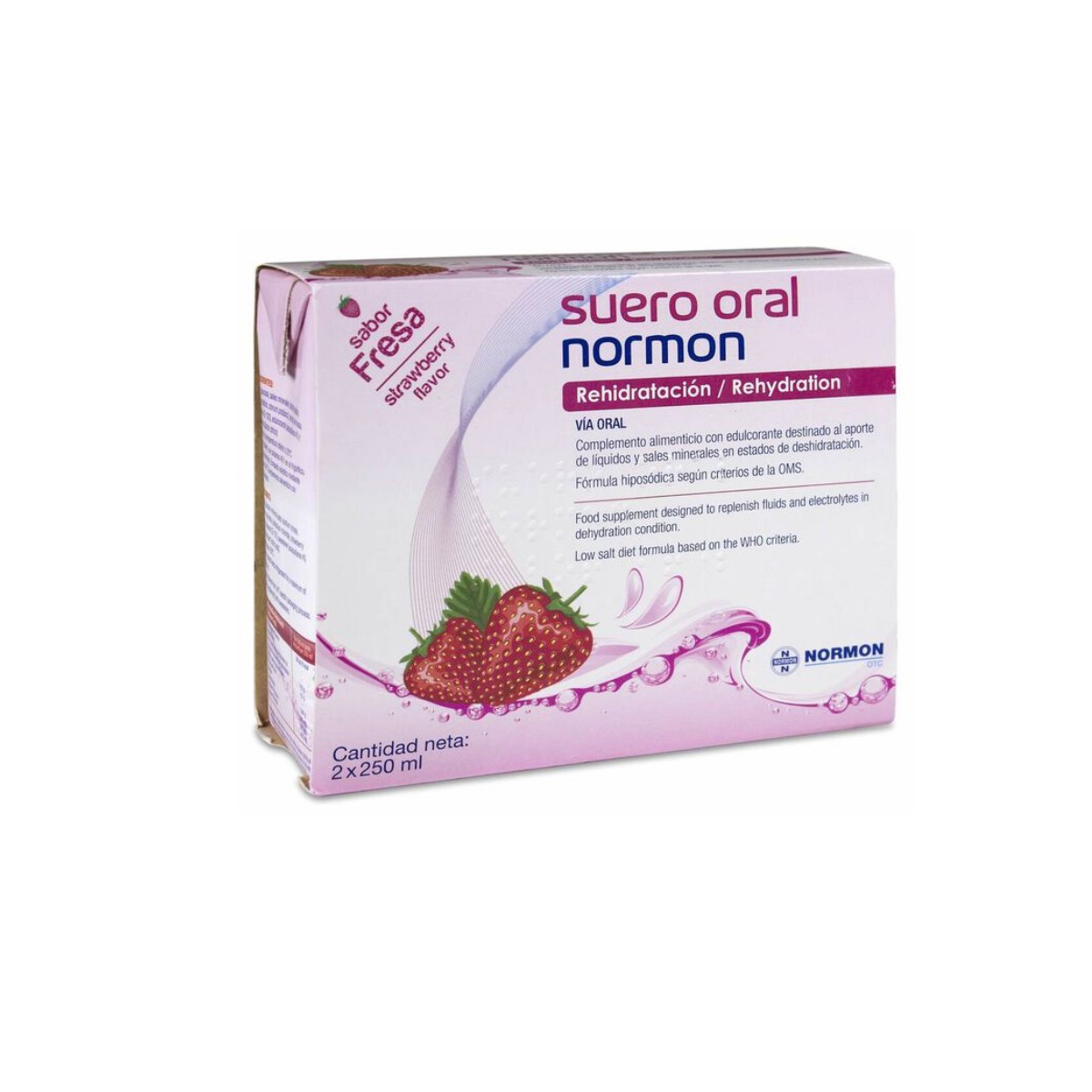 SUERO ORAL NORMON FRESA 250 ML 2 UNIDADES