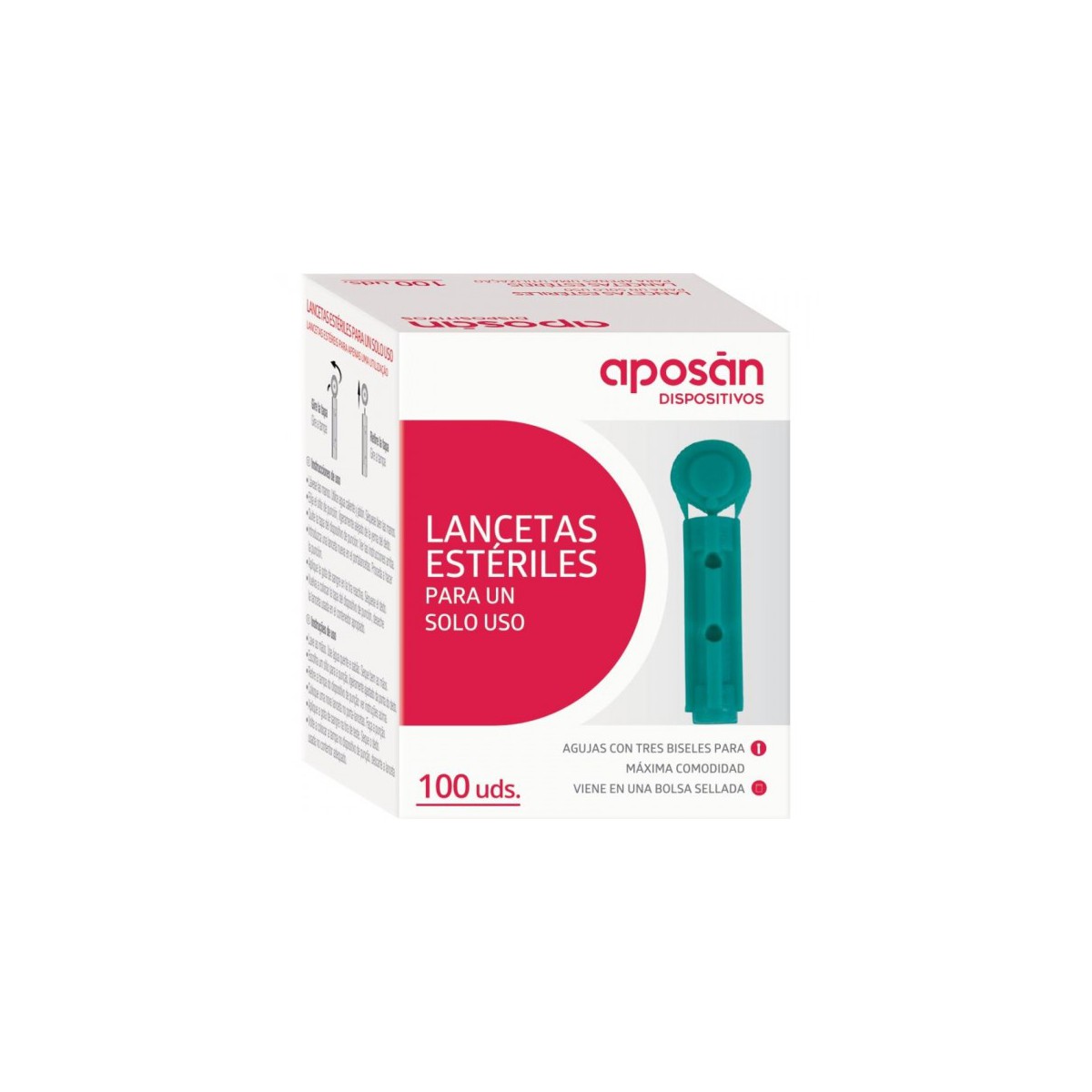LANCETA GLUCOMETR APOSAN 100U