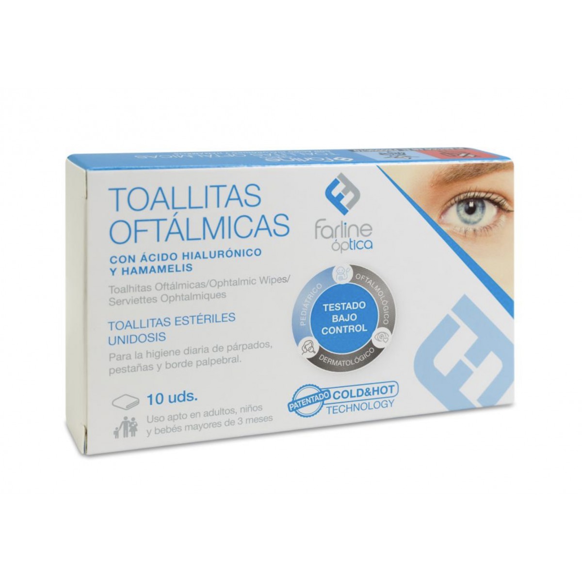 FARLINE OPTICA TOALLITAS OFTALMICAS AH 10U
